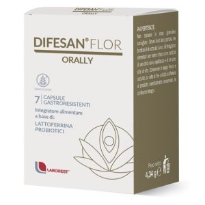 Difesan Flor Orally Integratore Fermenti Lattici E Lattoferrina 7 Capsule
