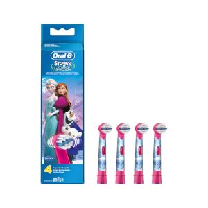 Oral-B Power Stage Frozen Testine di Ricambio Spazzolino Elettrico 4 Pezzi