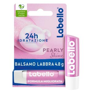 Labello Pearly Shine 4.8 G, Burrocacao Labbra Colorato e Nutriente i Estratti di Perla e Seta - Risparmia Il 10% i Il Codice: Nivea10