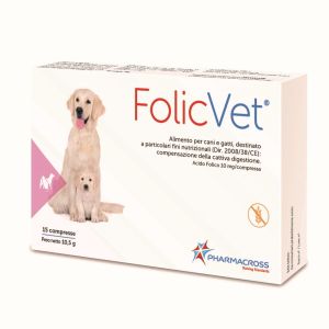 Pharmacross Folicvet Mangime Complementare Per Cani E Gatti 15 Compresse 5mg
