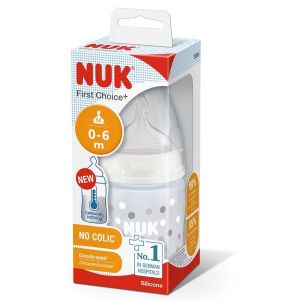 Nuk Biberon First Choice+ Temperature Control In Polipropilene da 150ml Tettarella Silicone 0-6 Mesi