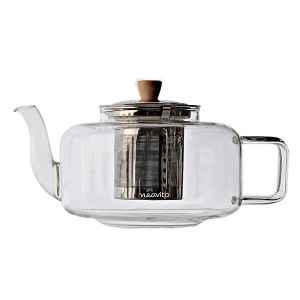 Neavita Teiera In Vetro i Filtro In Acciaio da 900ml
