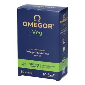 Omegor Veg Integratore Omega3 Epa Dha Funzione Cerebrale e Cardiaca 60 Capsule