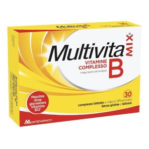 Multivitamix Vitamina B Integratore Contro Stanchezza e Rinforza Le Difese Immunitarie 30 Compresse