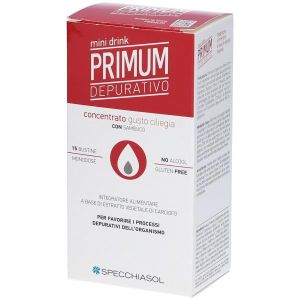 Specchiasol Primum Depurativo Mini Drink Gusto Ciliegia Nera Integratore 15 Bustine