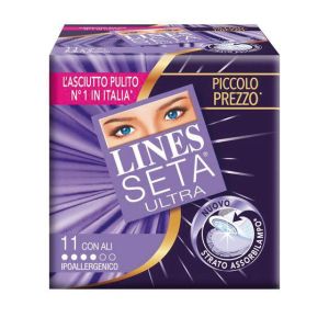 Lines ultra absorbent silk with wings 10 pieces