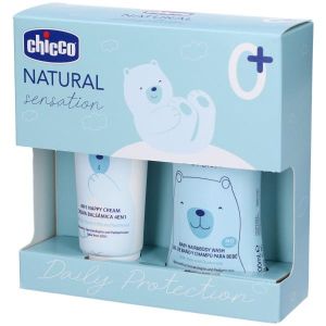 Chicco Natural Sensation Set Detergente Corpo&capelli 200ml + Pasta Lenitiva 4in1 100ml