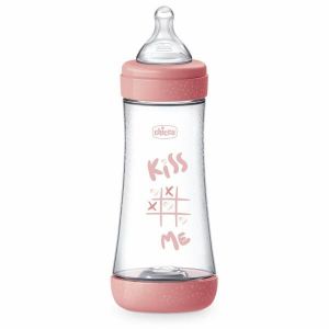 Chicco Biberon Neonato Perfect 5 Biberon Rosa Flusso Veloce 300ml 4mesi+