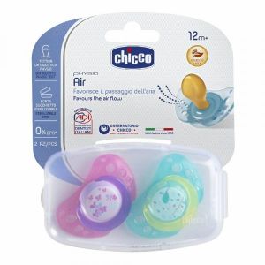 Chicco Succhietti Air Rosso Lumi Silicone 16-36 Mesi 2 Pezzi