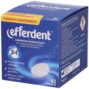Efferdent 92 Compresse Effervescenti Protesi/apparecchi Ortodontici