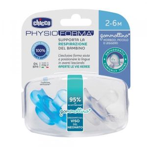 Chicco Gommotto Silicone Azzurro 2-6 Mesi 2 Pezzi