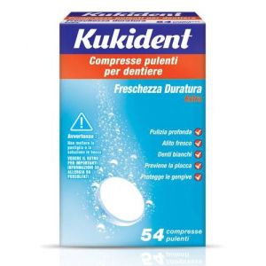 Kukident 54 compresse effervescenti pulenti per dentiere freschezza duratura