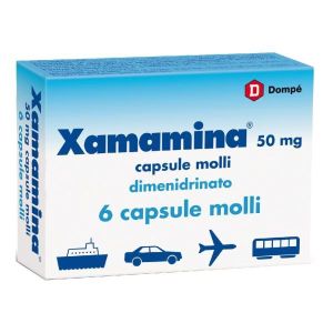 Xamamina 50mg Dimenidrato Antiemetico 6 Capsule Molli