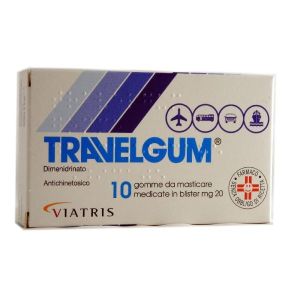Travelgum 20mg Dimenidrinato Antichinetosico 10 Gomme Masticabili