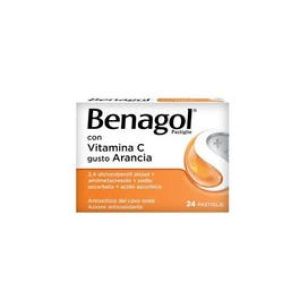 Benagol Vit. C Gusto Arancia 24 Pastiglie Mal di Gola