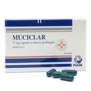 Muciclar 75mg Ambroxolo Cloridrato 20 Capsule Rilascio Prolungato