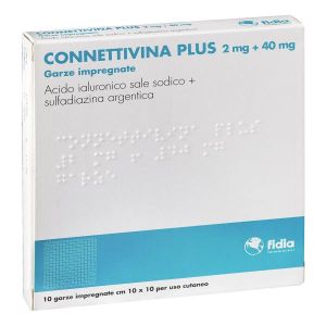 Connettivina Plus 10 Garze 2mg + 40mg 10 Cm X 10 Cm