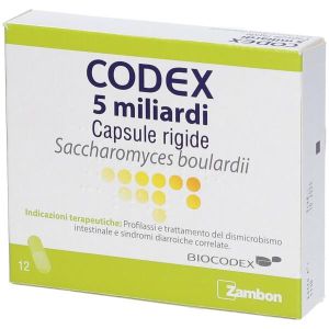Codex 5 Miliardi Saccharomyces Boulardii 250mg 12 Capsule