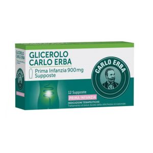Glicerolo Carlo Erba Prima Infanzia 900mg Stitichezza 12 Supposte