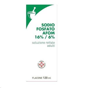 Sodio Fosfato  Afom  1 Flacone 120ml 16% + 6% Soluzione Rett i Cannula Preinserita