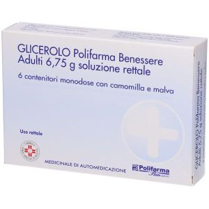 Glicerolo Polifarma Benessere Adulti 6,75g Soluzione Rettale 6  i Camomilla e Malva Globuli Contenitore MONOdose