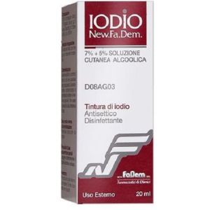 Iodio Soluzione Alcolica new.fa.dem. Soluz Cutanea 20ml