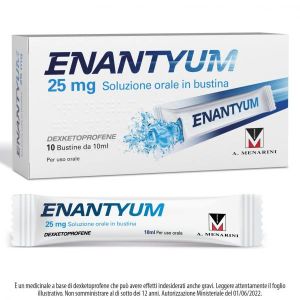 Enantyum 25mg Soluzione Orale Liquida In Bustina 10x10ml