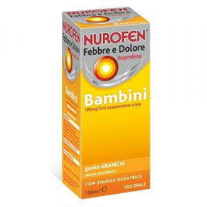 Nurofen Febbre e Dolore Bambini Orale Sosp 150ml 100 Mg/5ml Arancia Senza Zucchero i Siringa