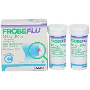 Frobeflu 330mg + 200mg Acido Acetilsalicilico 20 Compresse Effervescenti