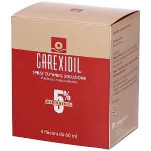 Carexidil 4 Flaconi Spray Soluzione Cutanea 60ml 5%