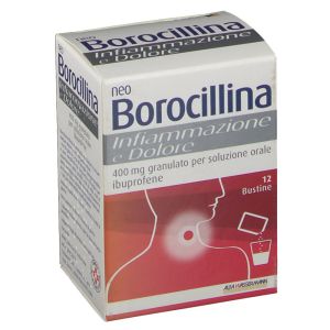 Neo Borocillina Infiammazione e Dolore 400mg Granulato Soluzione Orale 12 Bustine