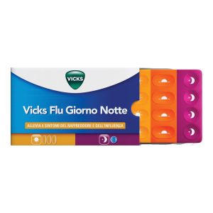 Vicks Flu Giorno e Notte 12 Compresse Giorno + 4 Compresse Notte