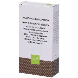 Zona Cutanea Pilo Sebacea 6ch,9ch,30ch,200ch  Scalare Progressivo  20 Fiale 2ml Soluzione Fisiologica per Mucosa Orale
