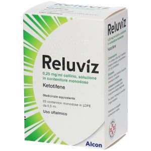 Reluviz 25 Flaconcini Monod 0,5ml 0,25mg/ml Collirio