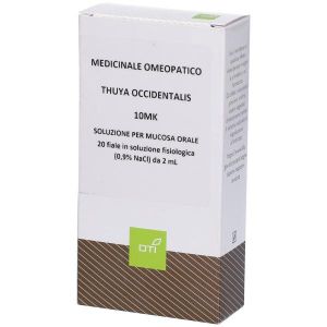 Oti Thuya Occidentalis 10.000k  10mk  20 Fiale 2ml Soluzione Fisiologica per Mucosa Orale