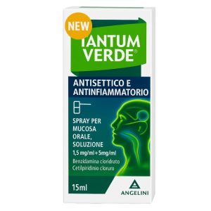 Tantum Verde Antisettico e Antinfiammatorio Spray Mucosa Orale 1 Flacone 15ml 1,5mg/ml + 5mg/ml