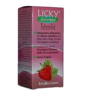 Fitobucaneve Licky Sciroppo Bambini Lenitivo Tosse Gusto Fragola 150ml