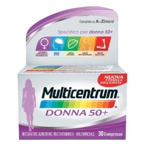 Multicentrum Donna 50+ Integratore Multivitaminico Multiminerale 60 Compresse