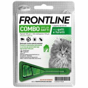 Frontline Combo Gatti X1 Pipetta, Antiparassitario Contro Pulci, Zecche e Pidocchi