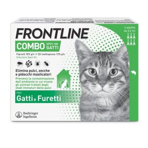 Frontline Combo Spot-on Gatti Soluzione 6 Pipette 0,5ml 50mg + 60mg Gatti e Furetti