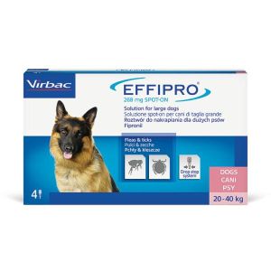 Effipro Spot-on Antiparassitario Cani Taglia Grande 20-40Kg 268mg 4 Pipette