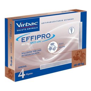 Effipro Spot-on Antiparassitario Cani Taglia Gigante 40-60Kg 402mg 4 Pipette
