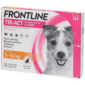 Frontline Tri-act Spot-on Soluzione 3 Pipette 1ml 504,8mg + 67,6mg Cani da 5 A 10Kg