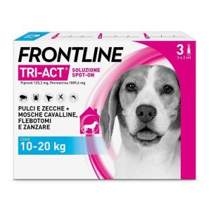 Frontline Tri-act X3 Pipette, Antiparassitario per Cani  10-20kg  Contro Parassiti e Insetti Volanti