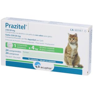 Prazitel Gatto 24 Compresse Rivestite 230mg + 20mg Gatti
