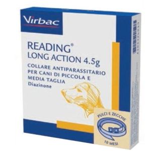 Reading Long Action Collare Antiparassitario 30g  50 Cm  Marrone Cani Taglia Piccola Media