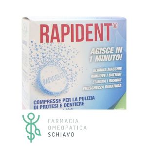 Rapident per la pulizia delle dentiere in compresse 32 pezzi