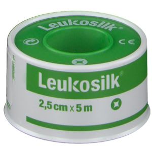 Leukoplast Cerotto Rocchetto Leukosilk Bianco 5mx2,5cm