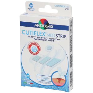 Cerotto Master-aid Cutiflexmed Strip Trasparente Impermeabile Supporto In Poliuretano 4 Formati Assortiti 20 Pezzi