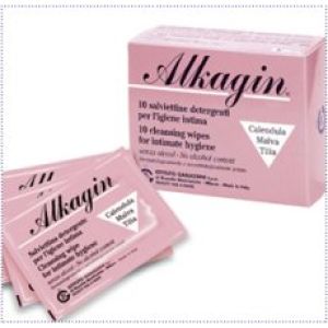 Alkagin salviette detergenti per igiene intima monouso 10 pe